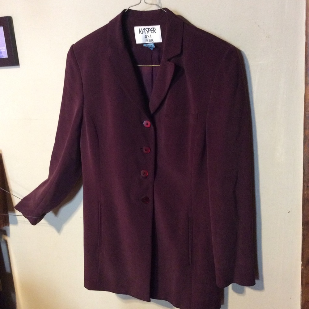 Women’s Kasper ASL Petites 100% Silk Skirt Suit 6P